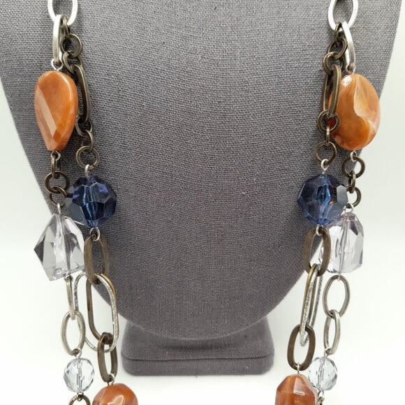 Chico's Long Two Strand Beaded Necklace, 37 Inches, Acrylic Beads - Picture 5 of 10